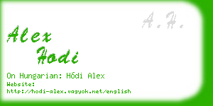 alex hodi business card