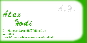 alex hodi business card